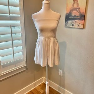 Susana Monaco Off-White Strapless Romper